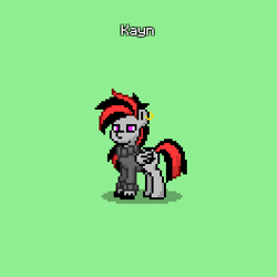 Size: 397x397 | Tagged: safe, derpibooru import, oc, oc:kayn, pony, pony town, simple background, solo, stand