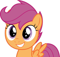 Size: 5000x4767 | Tagged: safe, artist:dashiesparkle, derpibooru import, scootaloo, pegasus, pony, parental glideance, .svg available, absurd resolution, cute, cutealoo, female, filly, simple background, smiling, solo, transparent background, vector