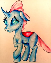 Size: 2389x2907 | Tagged: safe, artist:nolyanimeid, derpibooru import, ocellus, changedling, changeling, school daze, season 8, female, solo, traditional art