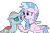 Size: 1727x1135 | Tagged: safe, artist:eagc7, derpibooru import, ocellus, silverstream, changedling, changeling, classical hippogriff, hippogriff, blushing, cute, dialogue, diaocelles, diastreamies, eye contact, female, floppy ears, interspecies, lesbian, looking at each other, ocellustream, open mouth, shipping, simple background, smiling, text, transparent background, truth