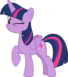 Size: 4894x5579 | Tagged: safe, artist:jhayarr23, derpibooru import, twilight sparkle, twilight sparkle (alicorn), alicorn, school daze, absurd resolution, cute, one eye closed, one hoof raised, simple background, solo, transparent background, vector, wink