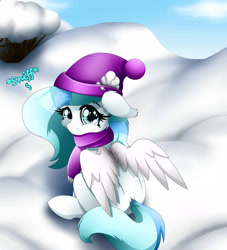 Size: 5000x5500 | Tagged: safe, artist:colarix, derpibooru import, oc, oc only, oc:colarix, absurd resolution, ask, clothes, hat, scarf, snow, snowball, solo, tumblr