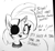 Size: 1320x1220 | Tagged: safe, artist:tjpones, derpibooru import, twilight sparkle, pony, unicorn, black and white, bust, dialogue, ear fluff, eyepatch, female, future twilight, grayscale, implied twilight sparkle, ink drawing, mare, monochrome, monster hunter, monster hunter world, offscreen character, open mouth, solo, time travel, traditional art