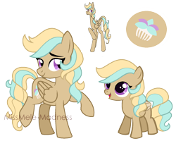 Size: 1438x1148 | Tagged: safe, artist:missmele-madness, derpibooru import, oc, oc only, oc:jenevieve blush, pegasus, pony, female, filly, magical gay spawn, mare, parent:trenderhoof, parent:zephyr breeze, parents:trenderbreeze, reference sheet, simple background, solo, transparent background, younger