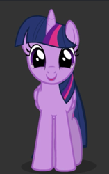 Size: 369x589 | Tagged: safe, artist:shelikof launch, derpibooru import, twilight sparkle, twilight sparkle (alicorn), alicorn, cute, looking at you, show accurate, smiling, solo, twiabetes
