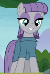 Size: 525x780 | Tagged: safe, derpibooru import, screencap, maud pie, earth pony, pony, the maud couple, cropped, maudabetes, smiling, when she smiles