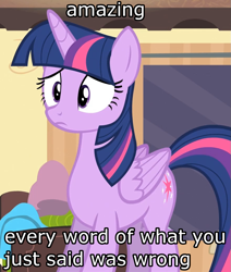 Size: 879x1039 | Tagged: safe, derpibooru import, edit, edited screencap, screencap, twilight sparkle, twilight sparkle (alicorn), alicorn, pony, rarity takes manehattan, confused, female, mare, reaction image, solo, star wars, star wars: the last jedi