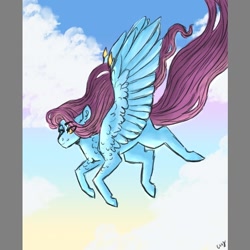 Size: 688x688 | Tagged: safe, artist:last-star-oc, derpibooru import, oc, oc only, oc:last star, pegasus, pony, flying, solo