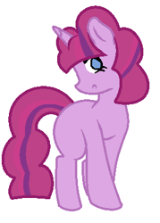 Size: 288x402 | Tagged: safe, artist:cindydreamlight, derpibooru import, oc, pony, unicorn, female, filly, magical lesbian spawn, offspring, parent:pinkie pie, parent:twilight sparkle, parents:twinkie, simple background, solo, white background