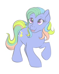 Size: 820x1013 | Tagged: safe, artist:fan-taco-tastic, derpibooru import, g1, derp, night light (g1), solo