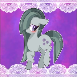 Size: 768x768 | Tagged: safe, artist:sue, derpibooru import, marble pie, earth pony, pony, blushing, cute, female, solo