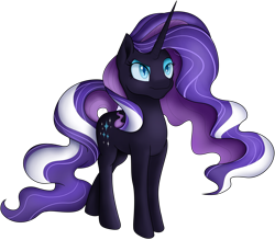 Size: 3918x3426 | Tagged: safe, artist:theshadowstone, derpibooru import, idw, nightmare rarity, pony, unicorn, corrupted, evil, eyeshadow, female, makeup, mare, simple background, solo, transparent background