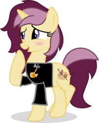 Size: 720x885 | Tagged: safe, artist:wingsofnightfall, artist:ziomal1987, derpibooru import, oc, oc:lannie lona, unicorn, raised hoof, simple background, the beatles, transparent background, yellow submarine