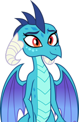 Size: 3254x5000 | Tagged: safe, artist:dashiesparkle, derpibooru import, princess ember, dragon, school daze, .svg available, dragoness, female, simple background, smiling, solo, transparent background, vector