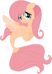 Size: 410x580 | Tagged: safe, artist:picclicker1, derpibooru import, oc, oc only, oc:cherry blossom, seapony (g4), base used, female, floppy ears, freckles, mare, offspring, parent:big macintosh, parent:fluttershy, parents:fluttermac, seaponified, simple background, solo, species swap, white background