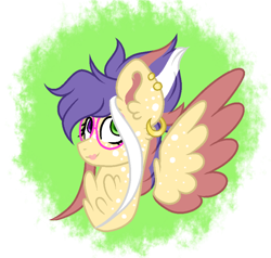 Size: 800x760 | Tagged: safe, artist:mintoria, derpibooru import, oc, oc only, oc:kaya, pegasus, pony, female, glasses, heterochromia, mare, simple background, solo, transparent background, two toned wings