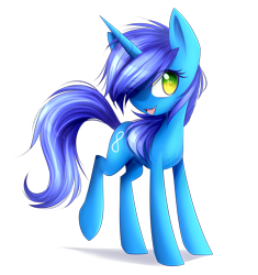 Size: 2467x2629 | Tagged: safe, artist:snowbunny0820, derpibooru import, pony, unicorn, female, hair over one eye, high res, mare, one eye closed, ponified, simple background, solo, transparent background, windows, windows 8, wink