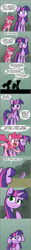 Size: 1008x8003 | Tagged: safe, artist:lilboulder, derpibooru import, pinkie pie, twilight sparkle, twilight sparkle (alicorn), alicorn, earth pony, pony, comic, dialogue, duo, female, floppy ears, implied changeling, mare, speech bubble