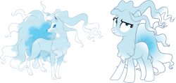 Size: 5389x2562 | Tagged: safe, artist:jdrus, derpibooru import, pony, alolan ninetales, chest fluff, eyeroll, female, mare, ninetales, pokémon, ponified, simple background, solo, transparent background