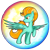 Size: 2539x2539 | Tagged: safe, artist:flamevulture17, derpibooru import, lightning dust, pegasus, pony, bubble, orb, solo