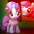 Size: 1920x1920 | Tagged: safe, artist:fillerartist, derpibooru import, sweetie belle, pony, 3d, blender, cutie mark, duo, evil, female, filly, looking at self, scared, self ponidox, the cmc's cutie marks, wat, window