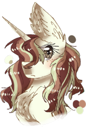 Size: 714x1054 | Tagged: safe, artist:6-fingers-lover, derpibooru import, oc, oc only, pony, unicorn, bust, chest fluff, female, magical lesbian spawn, mare, offspring, parent:sunset shimmer, parent:wallflower blush, portrait, simple background, solo, transparent background