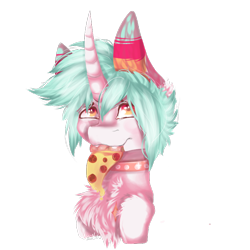 Size: 768x768 | Tagged: safe, artist:akiiichaos, derpibooru import, oc, oc:video star, pony, unicorn, bust, food, male, meat, mouth hold, pepperoni, pepperoni pizza, pizza, portrait, simple background, solo, stallion, transparent background
