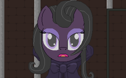 Size: 640x400 | Tagged: safe, artist:herooftime1000, derpibooru import, oc, oc only, oc:bittersweet nocturne, undead, clothes, hoodie, jail cell, octavia in the underworld's cello, pixel art