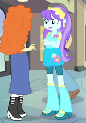 Size: 470x667 | Tagged: safe, derpibooru import, screencap, aqua blossom, golden hazel, sandalwood, better together, equestria girls, forgotten friendship, cropped