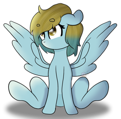 Size: 1641x1607 | Tagged: safe, artist:moonlightdisney5, derpibooru import, oc, oc:brianna, pegasus, pony, female, mare, simple background, sitting, solo, transparent background