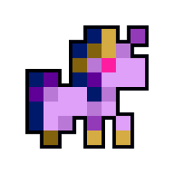 Size: 480x480 | Tagged: safe, derpibooru import, twilight sparkle, unicorn, pixel art, realm of the mad god, simple background, solo, transparent background