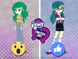 Size: 2048x1536 | Tagged: safe, derpibooru import, juniper montage, wallflower blush, better together, equestria girls, forgotten friendship, spoiler:eqg specials, facebook reactions