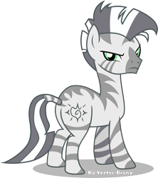 Size: 2795x3152 | Tagged: safe, artist:vector-brony, derpibooru import, oc, oc only, oc:xenith, zebra, fallout equestria, angry, fanfic, fanfic art, female, hooves, mare, signature, simple background, solo, transparent background, vector, zebra oc