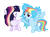 Size: 1070x784 | Tagged: safe, artist:thesmall-artist, derpibooru import, oc, oc only, oc:celestial moon, oc:colour sparkling, alicorn, pony, unicorn, female, filly, hoofbump, magical lesbian spawn, offspring, parent:rainbow dash, parent:twilight sparkle, parents:twidash, simple background, transparent background