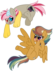 Size: 966x1304 | Tagged: safe, artist:leanne264, derpibooru import, oc, oc only, oc:darkshy, oc:star dash, hybrid, pegasus, pony, offspring, parent:quibble pants, parent:rainbow dash, parents:quibbledash, simple background, transparent background