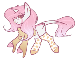 Size: 1617x1253 | Tagged: safe, artist:mauuwde, derpibooru import, oc, pony, unicorn, clothes, female, mare, shirt, simple background, socks, solo, transparent background