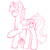 Size: 1500x1500 | Tagged: safe, artist:fatponi, derpibooru import, part of a series, part of a set, oc, oc only, oc:lightning mane, alicorn, alicorn oc, female, lineart, monochrome, poison joke, simple background, solo, this will end in weight gain, white background