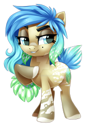 Size: 1024x1496 | Tagged: safe, artist:centchi, derpibooru import, oc, oc:evergreen wonder, earth pony, pony, female, mare, simple background, solo, transparent background, watermark