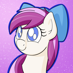 Size: 2000x2000 | Tagged: safe, artist:ashtoneer, derpibooru import, oc, pony, bow, bust, female, hair bow, high res, mare, portrait, solo