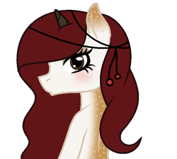 Size: 650x586 | Tagged: safe, artist:cindydreamlight, derpibooru import, oc, oc:roosa flower, deer pony, original species, bust, female, portrait, simple background, solo, transparent background