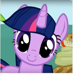 Size: 777x775 | Tagged: safe, derpibooru import, screencap, twilight sparkle, pony, unicorn, friendship is magic, animation error, c:, cropped, cute, female, happy, head tilt, layering fail, looking at you, mare, smiling, solo, twiabetes
