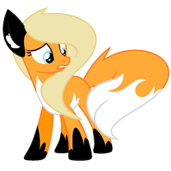 Size: 972x972 | Tagged: safe, artist:mad-n-monstrous, derpibooru import, earth pony, fox, fox pony, pony, female, simple background, solo, transparent background