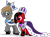 Size: 1024x760 | Tagged: safe, artist:mlp-trailgrazer, derpibooru import, oc, oc only, oc:crimson glow, oc:the editor, earth pony, pony, clothes, crown, female, jewelry, male, mare, regalia, robe, simple background, stallion, theglow, transparent background