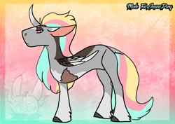 Size: 2232x1584 | Tagged: safe, artist:thebigearredbat, derpibooru import, oc, oc:maelstrom, hybrid, interspecies offspring, offspring, parent:discord, parent:princess celestia, parents:dislestia, solo