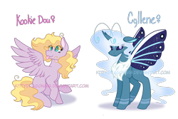 Size: 3000x2000 | Tagged: safe, artist:kittydragon619, derpibooru import, oc, oc:kookie dou, changepony, pegasus, pony, female, high res, interspecies offspring, mare, offspring, parent:derpy hooves, parent:pinkie pie, parent:princess luna, parent:thorax, parents:derpypie, parents:thuna, simple background, transparent background