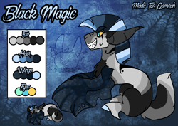 Size: 2232x1584 | Tagged: safe, artist:thebigearredbat, derpibooru import, oc, oc:black magic, hybrid, interspecies offspring, offspring, parent:discord, parent:princess luna, parents:lunacord, solo