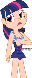 Size: 3500x8303 | Tagged: safe, artist:michaelsety, derpibooru import, twilight sparkle, human, better together, equestria girls, forgotten friendship, clothes, humanized, simple background, solo, swimsuit, transparent background