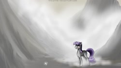 Size: 1293x725 | Tagged: safe, artist:tincantim, derpibooru import, boulder (pet), maud pie, scenery, solo