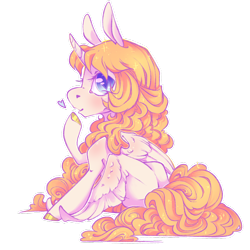 Size: 1024x1024 | Tagged: safe, artist:nebulanovia, derpibooru import, oc, oc:orelia, alicorn, pony, chibi, female, mare, simple background, sitting, solo, transparent background