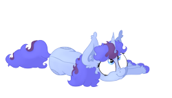 Size: 4281x2430 | Tagged: safe, artist:paskanaakka, derpibooru exclusive, derpibooru import, oc, oc only, oc:midnight dew, pony, unicorn, colored hooves, ear fluff, female, lying down, mare, on side, simple background, smiling, solo, transparent background, unshorn fetlocks